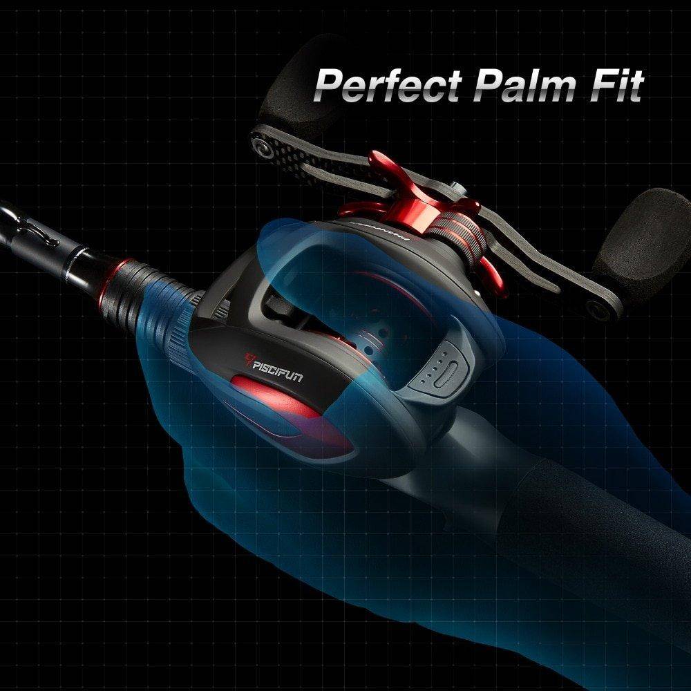 Piscifun Phantom Baitcasting Fishing Reel | 7.0:1 Gear Ratio |6+1 BB| 17 lbs Max Drag |Carbon Frame
