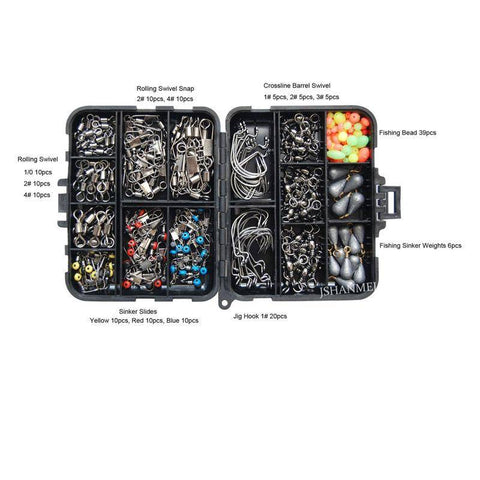 Image of 160pcs Fishing Terminal Tackle Box Kit