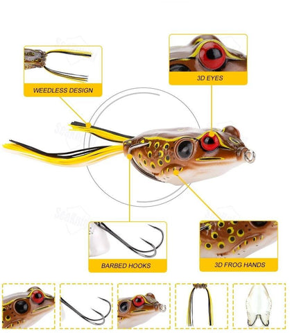 Image of SeaKnight Body Frog Lure Weedless Topwater