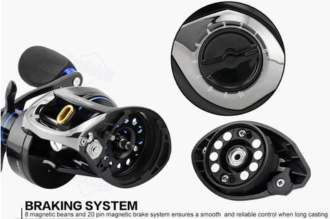 Image of SeaKnight DRYAD Baitcasting Fishing Reel | Gear Ratios  7.6:1 | 11+ 1BB | 11 lb Max Drag | Saltwater Fishing