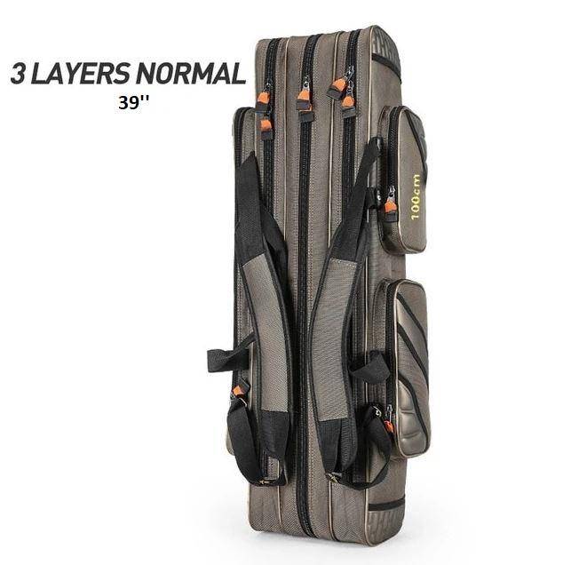 4 Layer Fishing Bag Large Capacity Portable Fish Pole Tools Storage Bag Tackle Gear Bags Shoulder Handbag Outdoor Sport XA9G