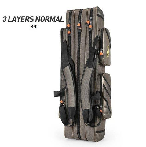 Image of 4 Layer Fishing Bag Large Capacity Portable Fish Pole Tools Storage Bag Tackle Gear Bags Shoulder Handbag Outdoor Sport XA9G