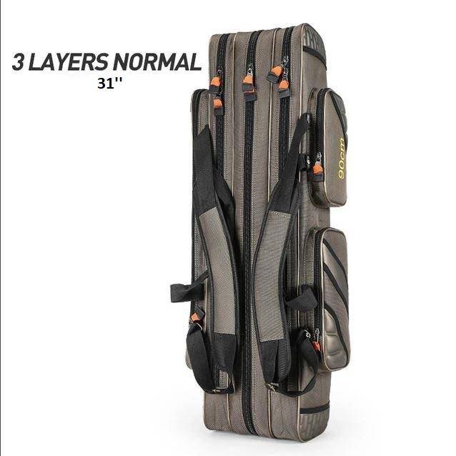 4 Layer Fishing Bag Large Capacity Portable Fish Pole Tools Storage Bag Tackle Gear Bags Shoulder Handbag Outdoor Sport XA9G