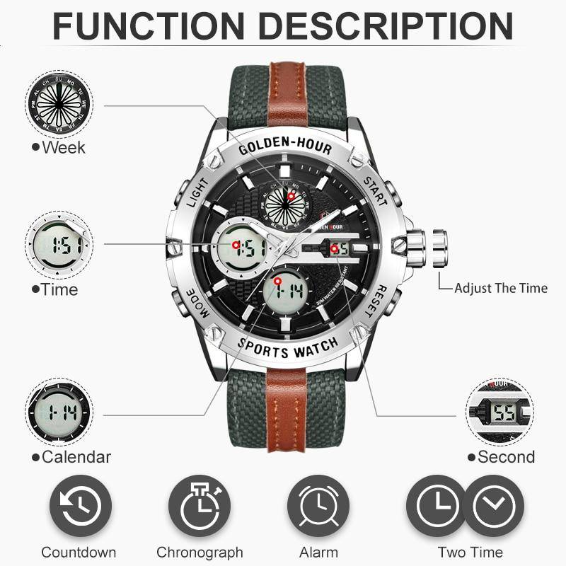 Men Multifunctional Sport Watch