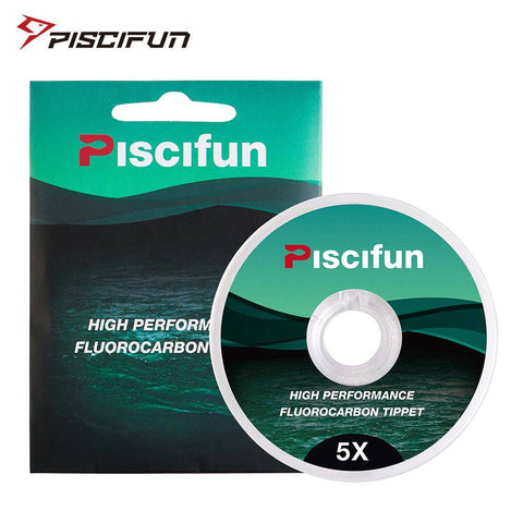 Image of Piscifun Fluorocarbon Fly Fishing Tippet 33yd(30M)|Low Visibility| 0X-6X