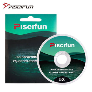 Piscifun Fluorocarbon Fly Fishing Tippet 33yd(30M)|Low Visibility| 0X-6X