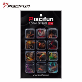 Piscifun 12pcs Dry Flies Fly Fishing Flies Kit
