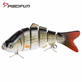 Piscifun Fishing Lure 10cm 20g 3D Eyes 6-Segment Fishing Hard Lure Crankbait With 2 Hook Fishing Hard Baits Pesca Cebo