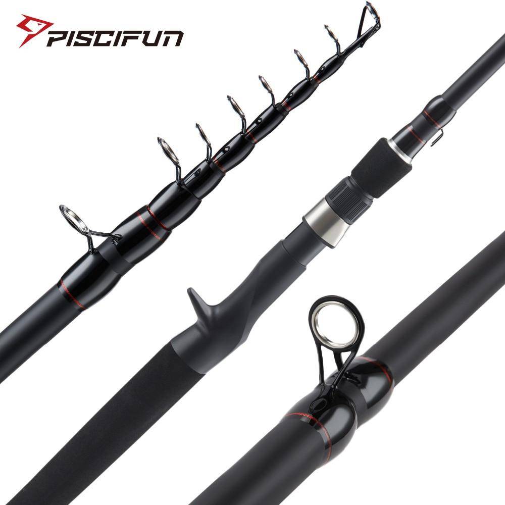 Piscifun TRAVELLER Carbon Spinning Casting Rod 1.8M 2.1M 2.4M 2.7M 3M 3.6M Telescopic Fishing Rod M MH Power Portable Travel Rod