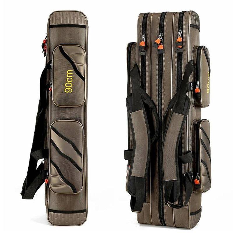 4 Layer Fishing Bag Large Capacity Portable Fish Pole Tools Storage Bag Tackle Gear Bags Shoulder Handbag Outdoor Sport XA9G