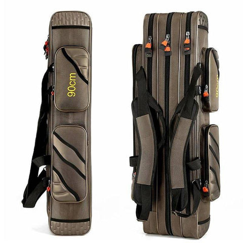 Image of 4 Layer Fishing Bag Large Capacity Portable Fish Pole Tools Storage Bag Tackle Gear Bags Shoulder Handbag Outdoor Sport XA9G