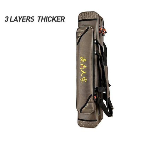 Image of 4 Layer Fishing Bag Large Capacity Portable Fish Pole Tools Storage Bag Tackle Gear Bags Shoulder Handbag Outdoor Sport XA9G