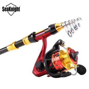 SeaKnight REAVER Carbon 1.8M 2.1M 2.4M Rods Reels Combo FENICE 2000 3000 Spinning Fishing Reel 5.2:1 Saltwater Fishing Tackle