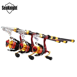 SeaKnight REAVER Carbon 1.8M 2.1M 2.4M Rods Reels Combo FENICE 2000 3000 Spinning Fishing Reel 5.2:1 Saltwater Fishing Tackle