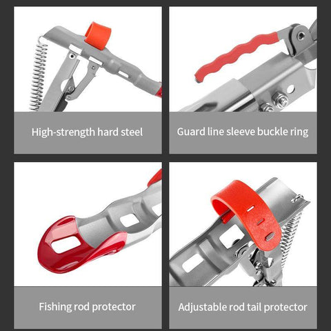 Image of LINNHUE 12'' Fishing Rod Holder with Automatic Tip-Up Hook Setter