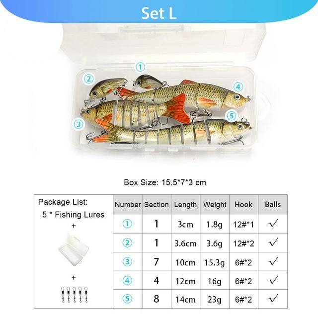 VTAVTA 5pcs Fishing Lures Set