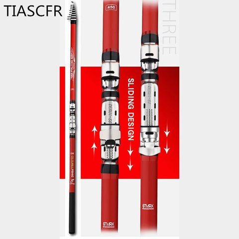 Image of Portable Rotary Telescopic Fishing Rod | Carbon Fiber | 11'| 14'| 17'| 20' |