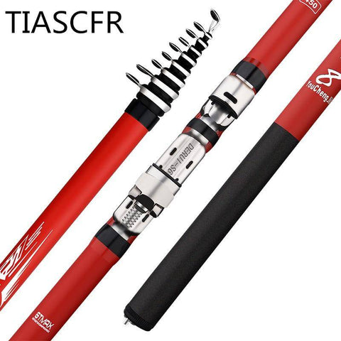 Image of Portable Rotary Telescopic Fishing Rod | Carbon Fiber | 11'| 14'| 17'| 20' |