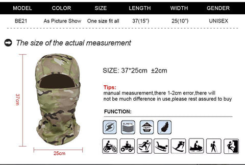 Image of Outdoor Camo Balaclava Full Face Mask