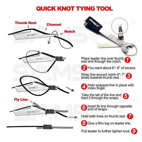 Image of SAMSFX Fishing Quick Knot Tool - Fast Tie Nail Knotter