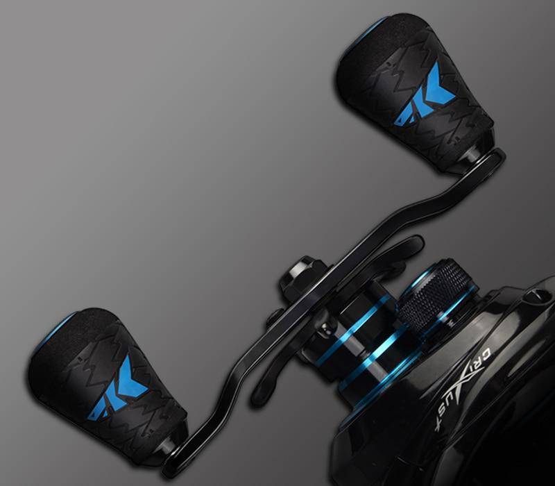 KastKing 2019 New Crixus Dark Star Baitcasting Reels | 7.2:1 Gear Ratio 7+1 BB , 8-pc Magnetic Brake, 17.6lbs MAX Drag | Super Polymer Grip and Carbon Infuseame