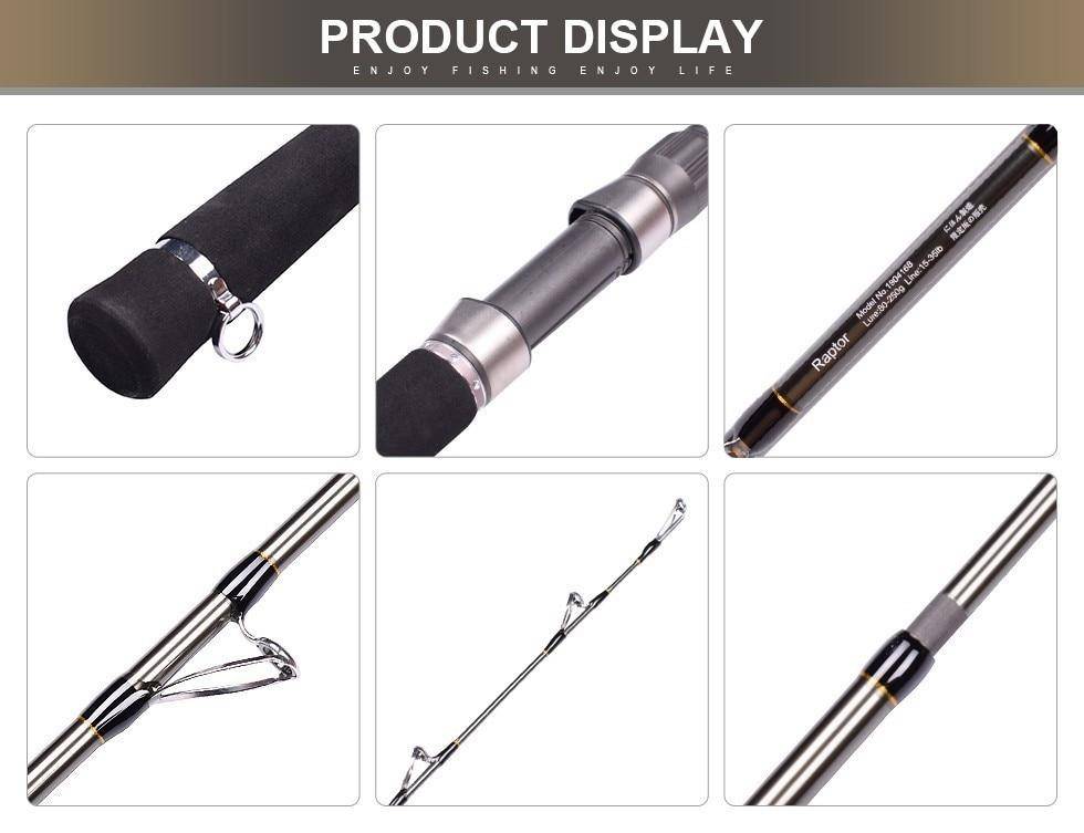 Mavllos Raptor Spinning Fishing Rod | Length: 66''- 70.8'' |Power M |15-35Lb Superhard Saltwater