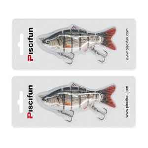 Piscifun 2 Pieces Fishing Lure 3.94''/10cm | 2 Hook Fishing Baits Pesca Cebo