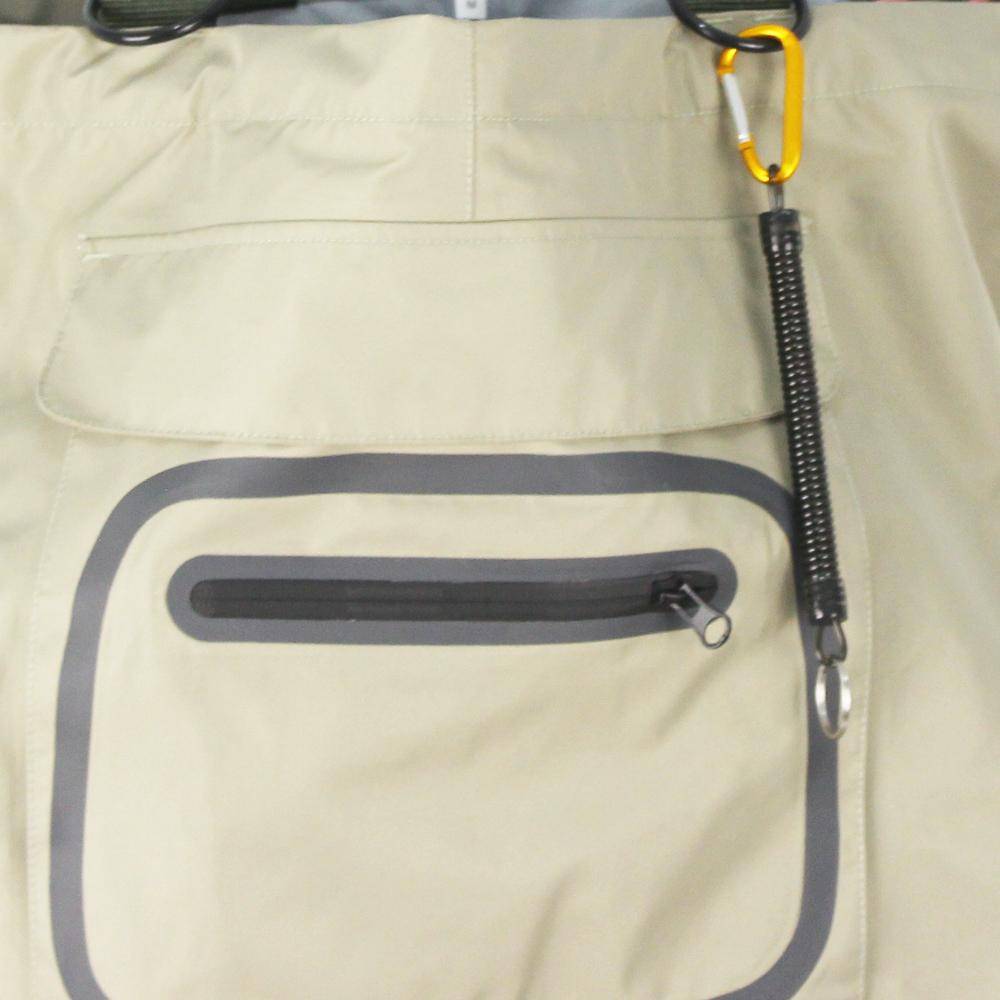 Outdoor Fly Fishing Stocking Foot ,waterproof and breathable chest waders with one buckle accidently rope kits