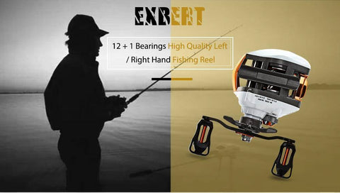 Image of Lizard Rock Fshing Reel 12 + 1 Bearings Waterproof Left / Right Hand Baitcasting Fishing Reel High Speed Fishing Reel with Magnetic Brake System