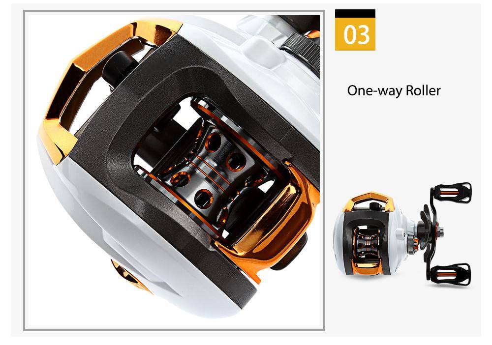 Lizard Rock Fshing Reel 12 + 1 Bearings Waterproof Left / Right Hand Baitcasting Fishing Reel High Speed Fishing Reel with Magnetic Brake System