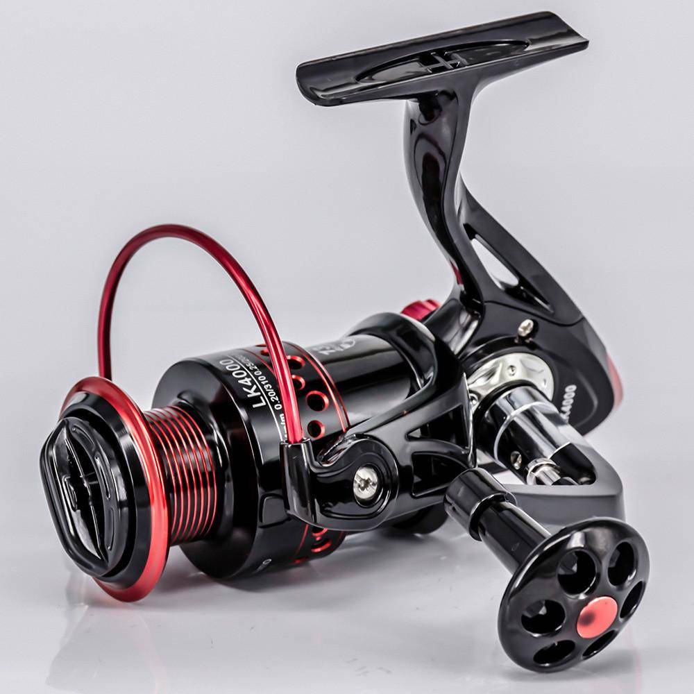 YOLOFUN LK4000 Spinning Fishing Reel | 5.2:1 Gear Ratio  3+1 BB  Metal Front Drag Handle Spool