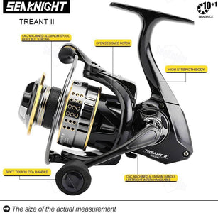 SeaKnight TREANT II Baitcasting Fishing Reel | Gear Ratios 5.0:1 or  6.2:1 | 11+ 1BB |33LBs lb Max Drag | Saltwater Fishing