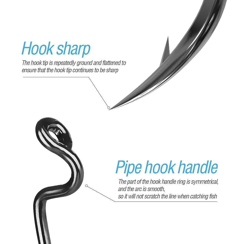 DONQL Carbon Steel Fishing Hooks |10 Pieces Set