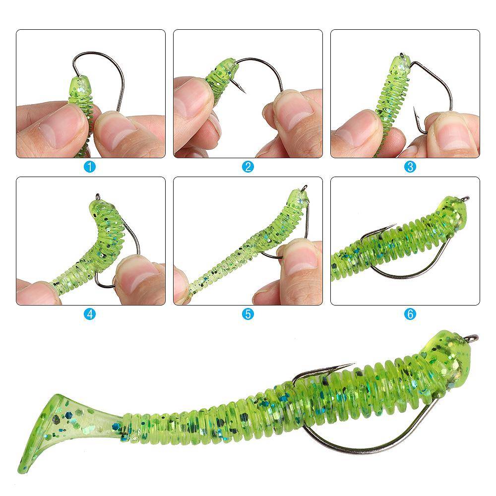DONQL Carbon Steel Fishing Hooks |10 Pieces Set