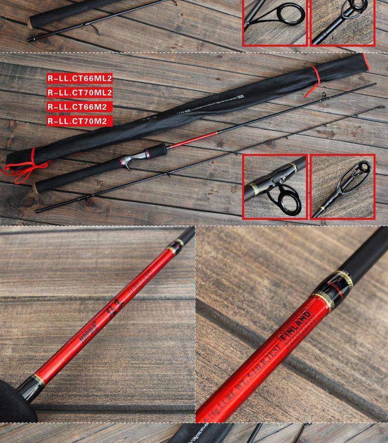 Rapala Lure Land Bait Casting Fishing Rod | 2 sections| 6'10''| POWER - ML
