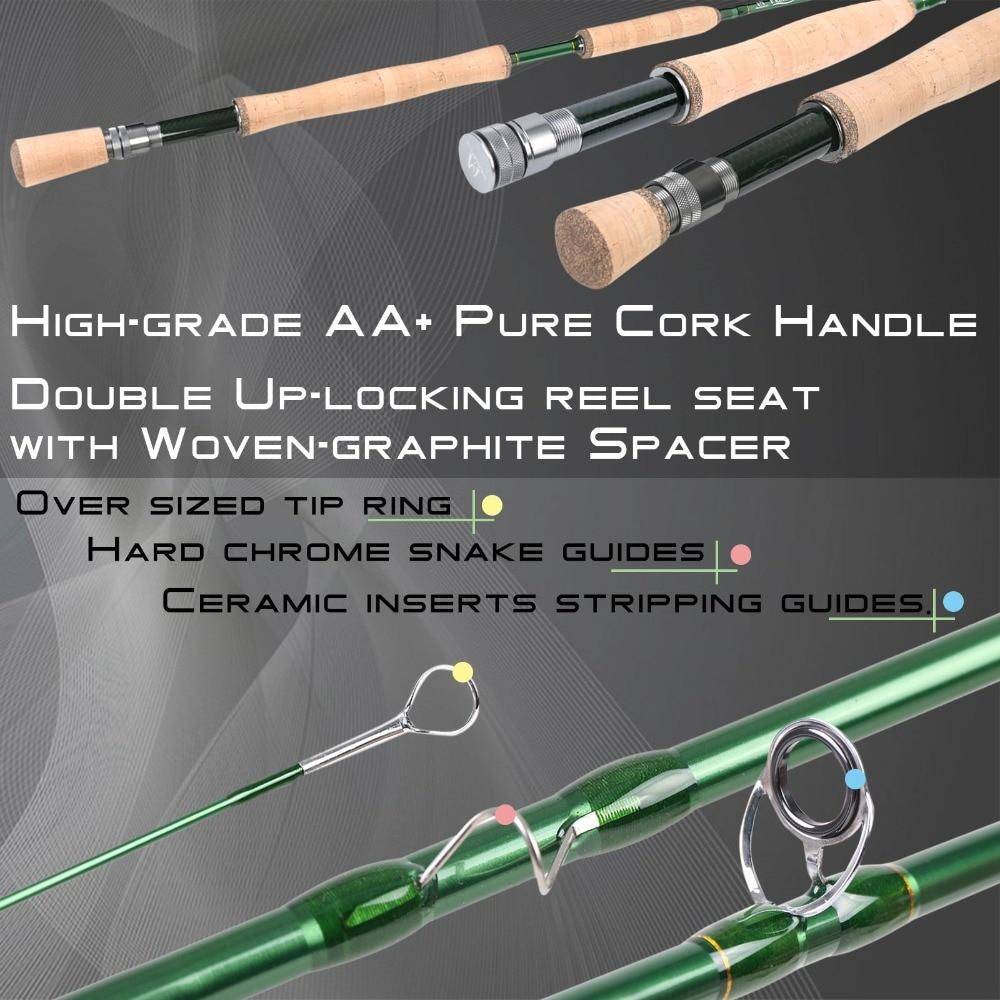 Maximumcatch 3-12 Line WT Fly Rod Carbon Fiber With Cordura Tube |8'4'' to 9'|