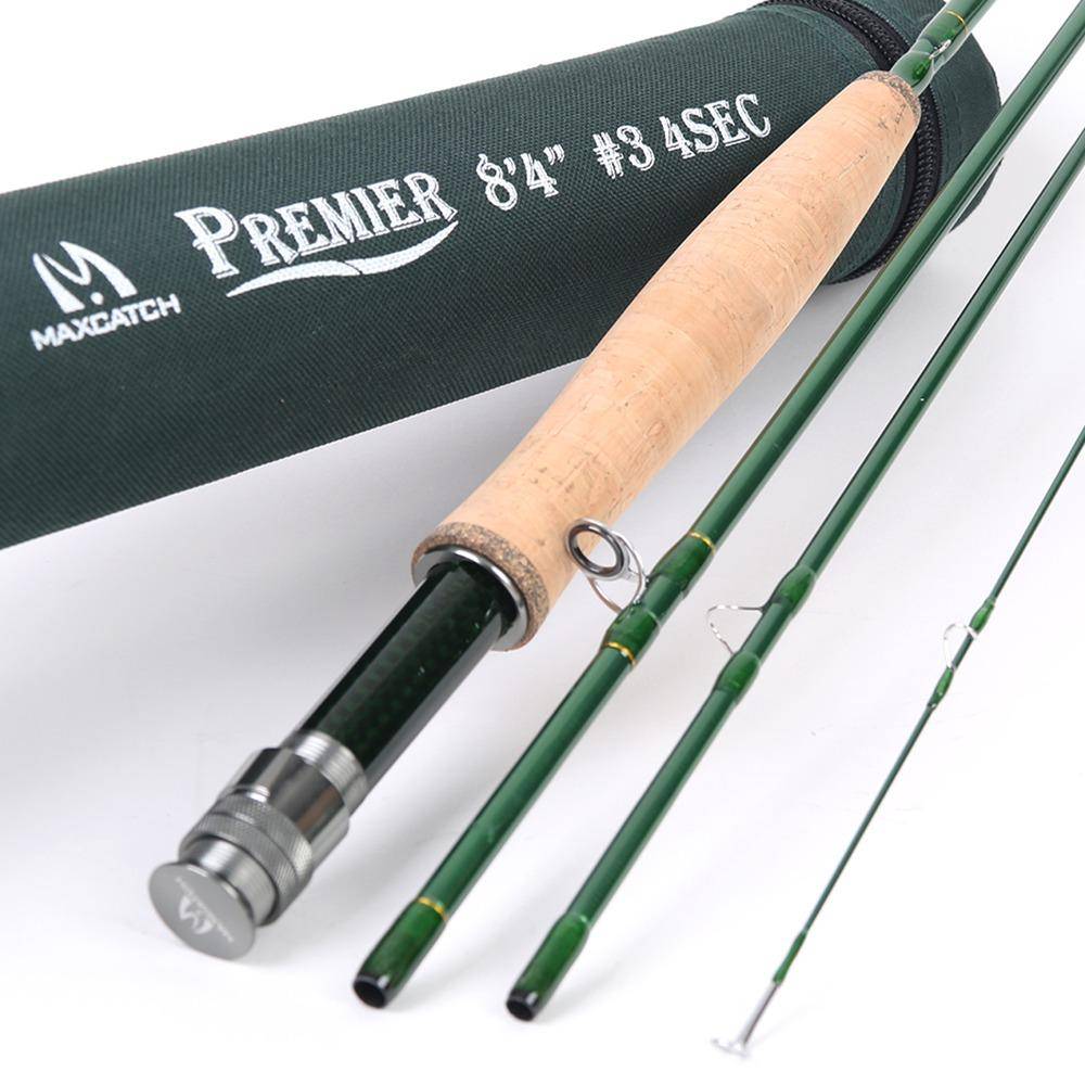 Maximumcatch 3-12 Line WT Fly Rod Carbon Fiber With Cordura Tube |8'4'' to 9'|