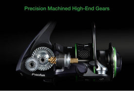 Piscifun Venom Spinning Fishing Reel|5.1: 1 Gear Ratio |10+1 BB| 26 lbs Max Drag |3 Premium carbon fiber drag washers