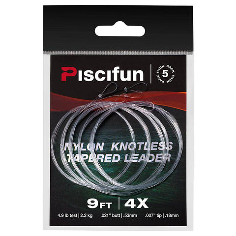 Image of Piscifun Fly Fishing Tapered Leader with Loop |7.5FT-12FT |0-7X