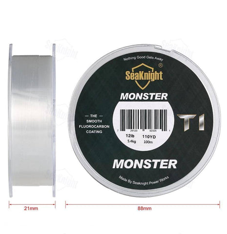 Image of SeaKnight MONSTER T1 100% Fluorocarbon Coating Line |109 yd (100m) | 3-35LB