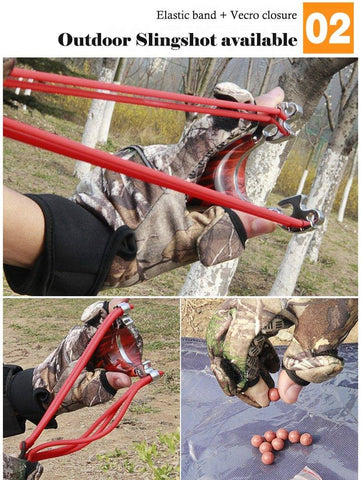 Image of Camouflage Fishing Gloves Hunting Gloves Anti-Slip 2 Fingers Cut Outdoor Camping Cycling Half Finger Sport Gloves Camo