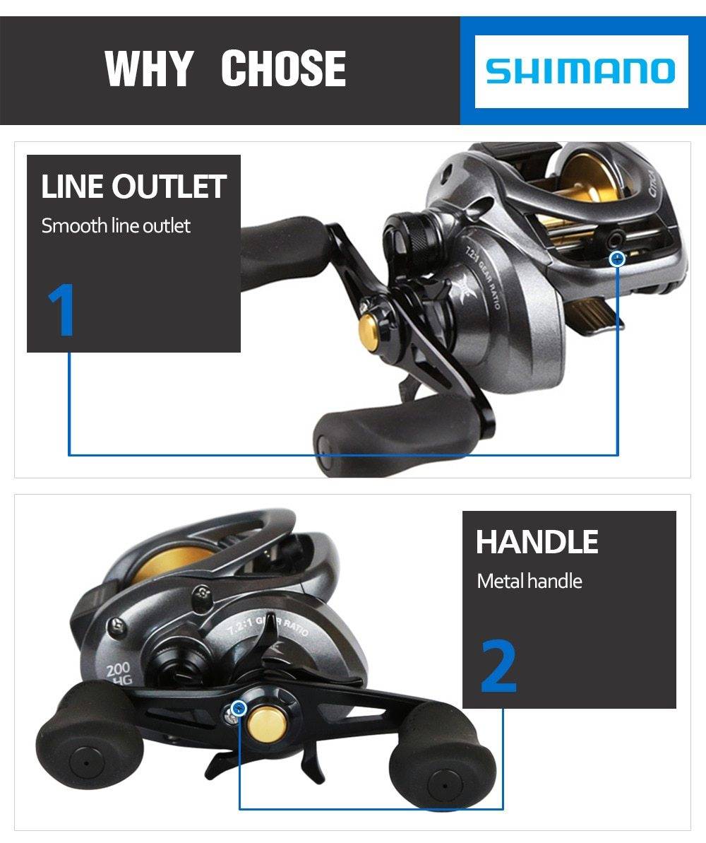Shimano Citica 200hg 201hg Right Handle Left Handle Casting Reel Low Profile Fishing Reel Bait Casting