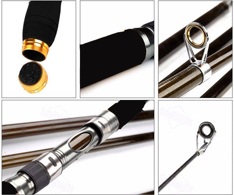 Image of MANBA CARBON FIBER ROD Best Quality Telescopic spinning rods fishing Carbon Fiber fishing rod pole 2.1m / 2.4m / 2.7m/3.0m//3.6m