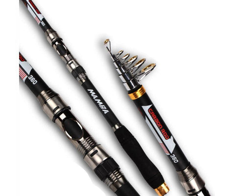 Image of MANBA CARBON FIBER ROD Best Quality Telescopic spinning rods fishing Carbon Fiber fishing rod pole 2.1m / 2.4m / 2.7m/3.0m//3.6m