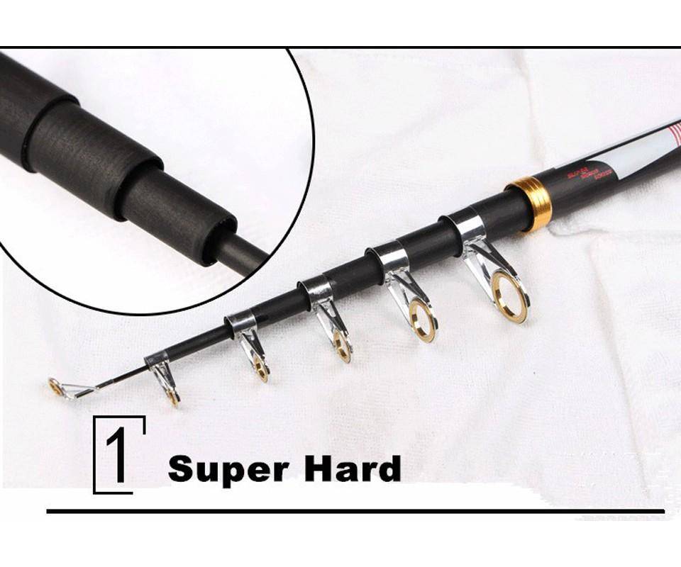 MANBA CARBON FIBER ROD Best Quality Telescopic spinning rods fishing Carbon Fiber fishing rod pole 2.1m / 2.4m / 2.7m/3.0m//3.6m