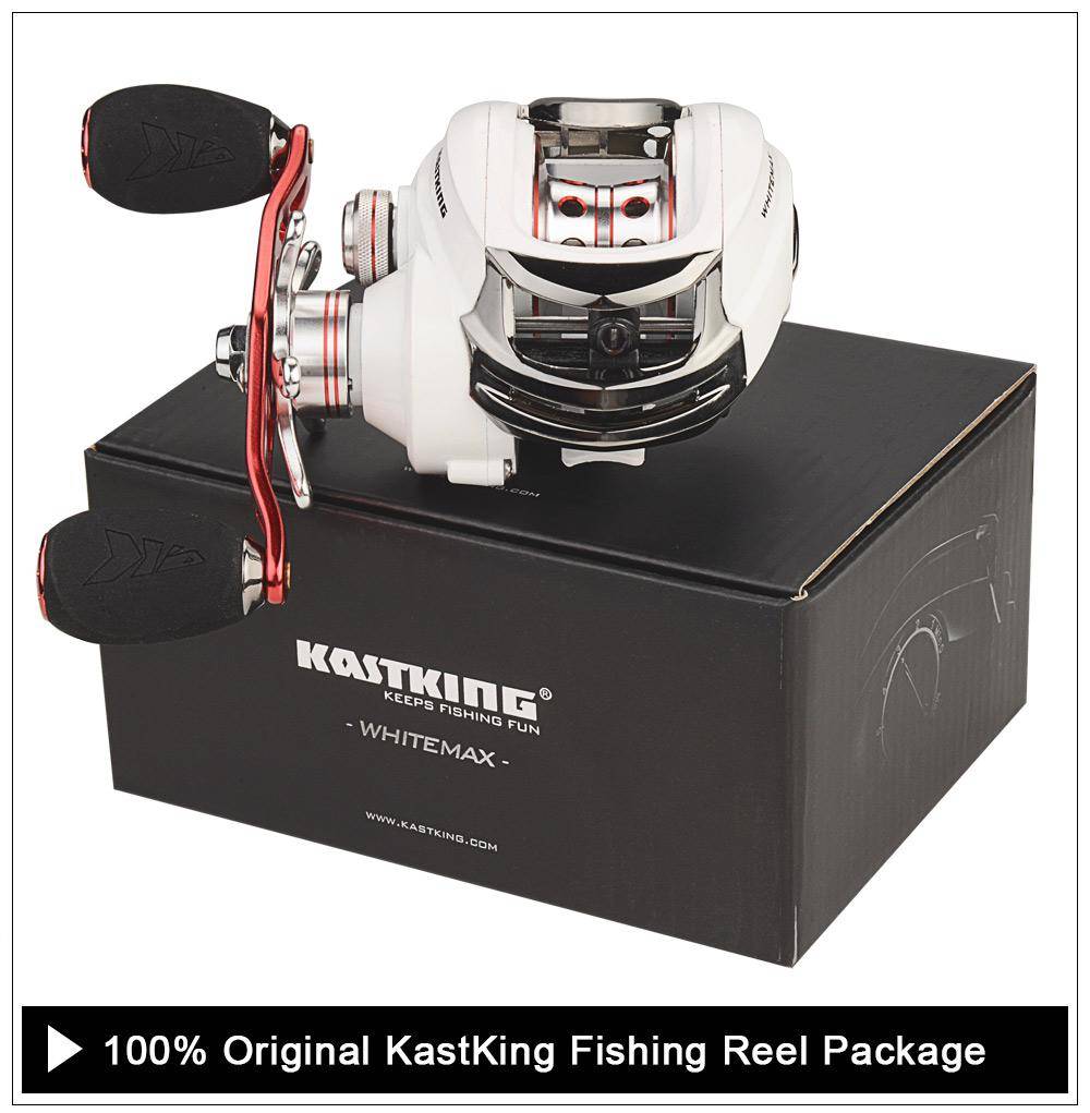 KastKing Whitemax 2 Low Profile 5.3:1 Gear Ratio Baitcasting Reel 8KG Drag Bait Casting Fishing Reel for Lake River Fishing