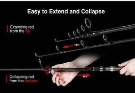 Piscifun TRAVELLER Telescopic Fast Casting Fishing Rod | Length: 6'9'' & 7'9''| Power M & MH |