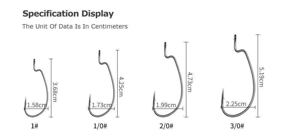 LINNHUE Carbon Steel Fishing Hooks | 10 Pieces