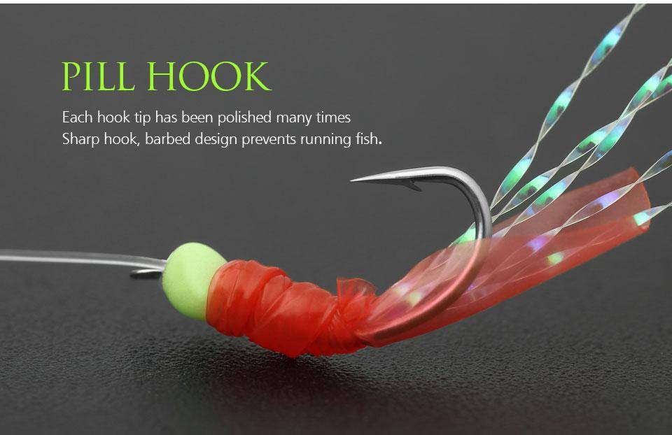LINNHUE Luminous Bionic Fishing Hooks | 6 Pieces Lot