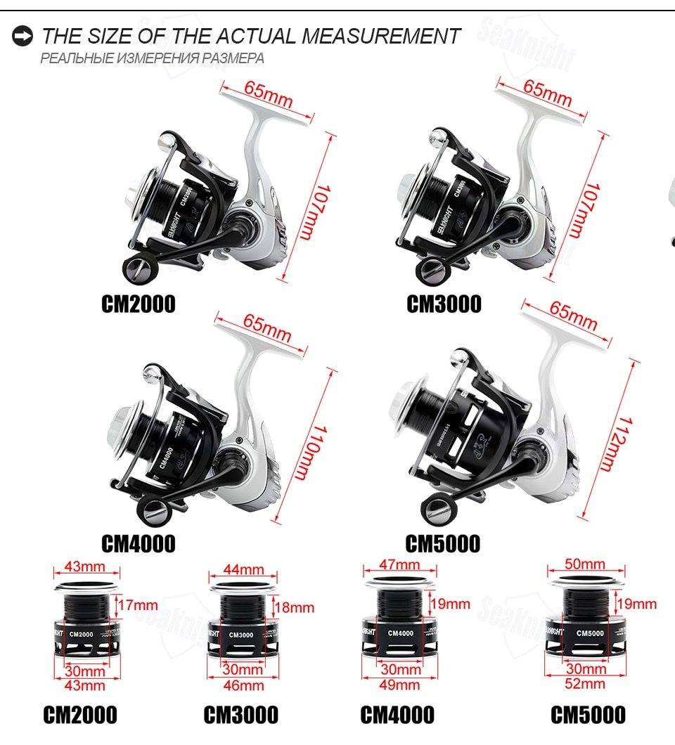 Seaknight CMII Fishing Reel  2000 3000 4000 5000 5.5:1 9+1BB Max Drag 7KG-13KG  Spinning Fishing Reel  With Free Spare Spool